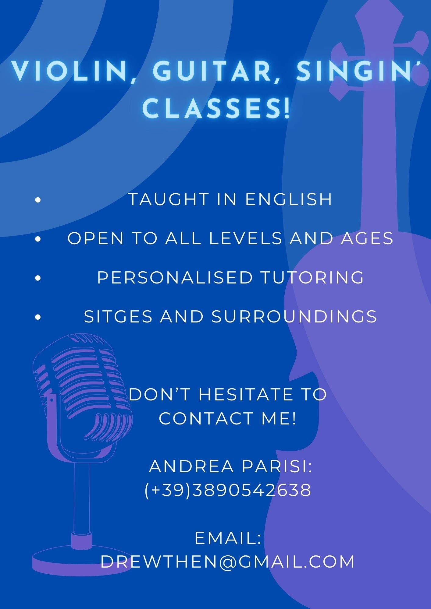 VIOLIN GUITAR SINGING CLASSES 2